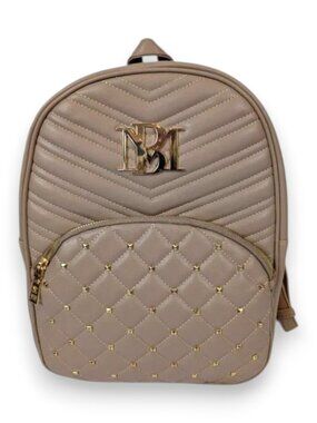 Badgley Mischka Diamond Quilt Studded Backpack Vegan Leather NWT